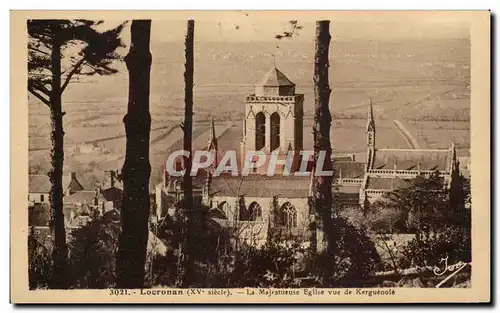 Cartes postales Locronan La Majestueuse Eglise Vue de Kerguenole