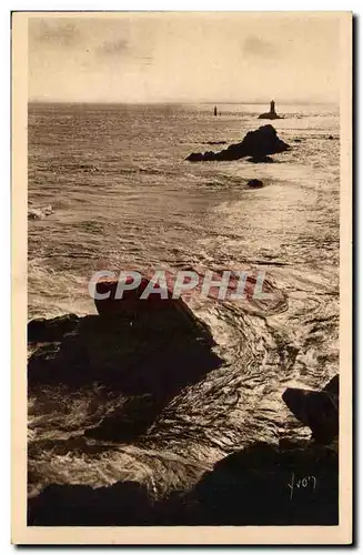 Ansichtskarte AK Pointe Du Raz Sein L&#39Eperon du Raz et le Phare de la Vieille