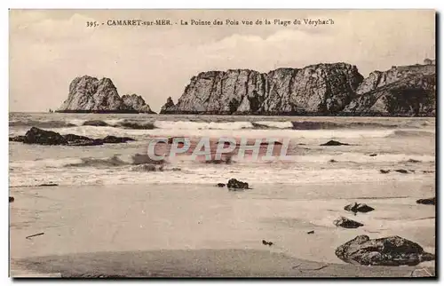 Ansichtskarte AK Camaret sur Mer Pointe de Pois vue de la Plage du Veryhac