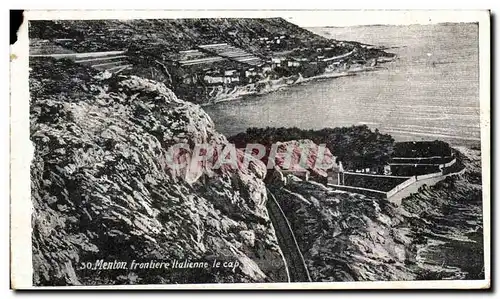 Cartes postales Menton Frontiere ltalienne le cap