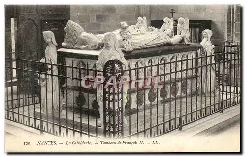 Cartes postales Nantes La Catb=hedrale Tombeau de Francois II