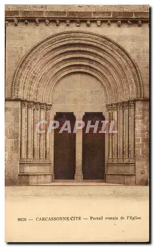 Cartes postales Carcassonne Cite Portail Romain de L'Eglise