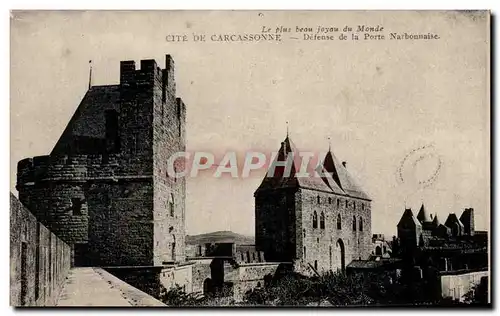 Cartes postales Carcassonne Cite Defense de la Porte Narbonnaise