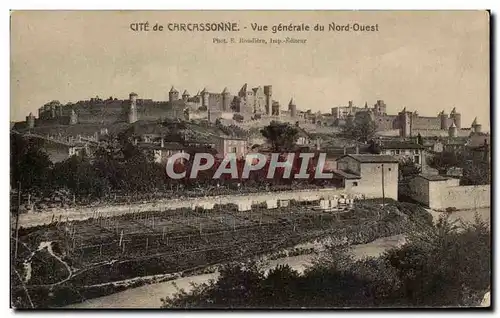 Ansichtskarte AK Cite De Carcassonne Vue generale du Nord Dame