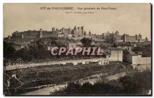 Cartes postales Cite De Carcassonne Vue generale du Nord Dame