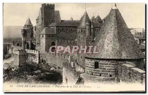Cartes postales Cite De Carcassonne Vue prise de la Tour de l'Eveque