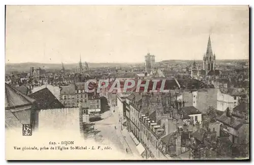 Ansichtskarte AK Dijon Vue generale Prise de l&#39Eglise St michel