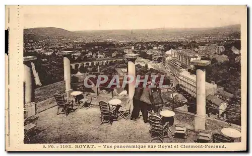 Cartes postales Royat Vue Panoramique sur Royat et Clermont Ferrand