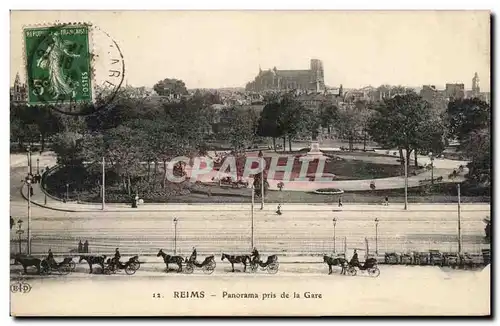 Ansichtskarte AK Reims Panorama pris de la Gare