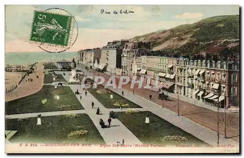 Cartes postales Boulogne Sur mer Digue Ste Beuve Marine parade