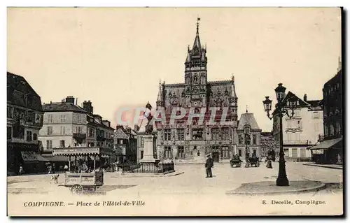 Cartes postales Compiegne Place de l&#39Hotel de Ville