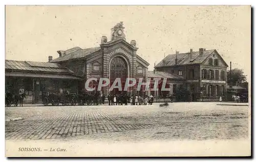 Cartes postales Soissons La Gare