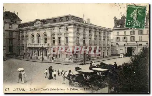 Ansichtskarte AK Dieppe La Place Camille Saint Saens et le Theatre