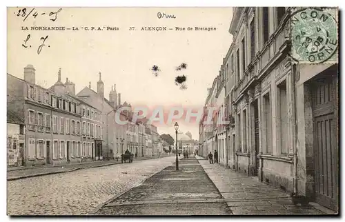 Cartes postales La normandie Alencon Rue de Bretagne