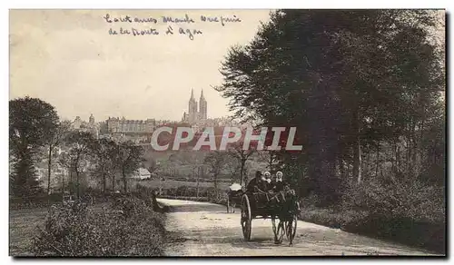 Cartes postales Coutances Vue prise de la route d'Agar