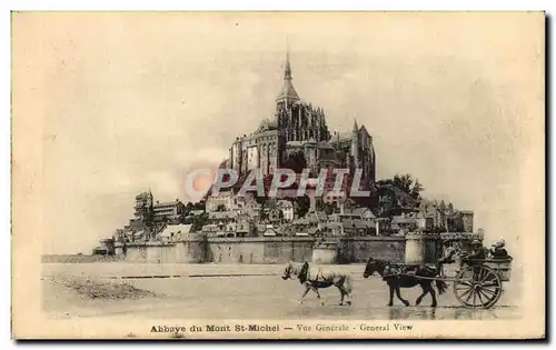 Ansichtskarte AK Abbaye du Mont St Michel Vue Generale General View