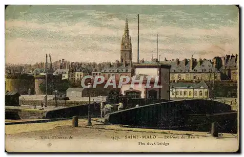 Cartes postales Saint Malo La Pont du Bassin The Dock bridge