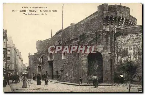 Ansichtskarte AK Saint Malo La Grande Porte Vue Interieure