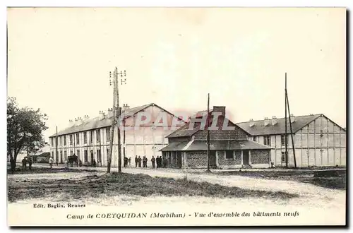 Cartes postales Camp de Coetquidan Vue d'ensemble des batiments neufs Militaria