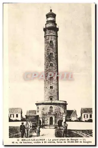 Ansichtskarte AK Belle lle en mer Le grand Phare de Bangor Lighthouse