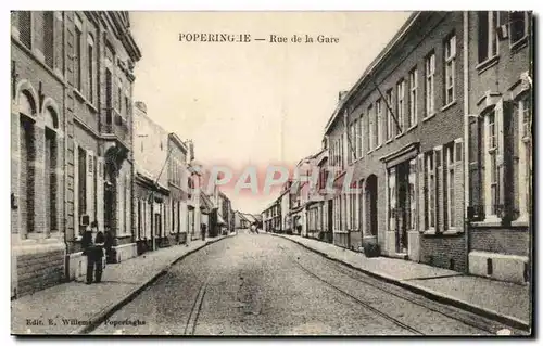 Cartes postales Poperinghe Rue de la Gare