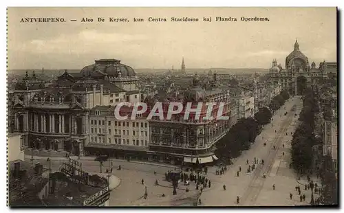 Cartes postales Antverpeno Aleo De Keyer Centra Stacidomo Kaj Flandra Operdomo