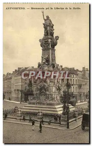 Cartes postales Antverpeno Monumento pri la Liberigo de la Skeldo