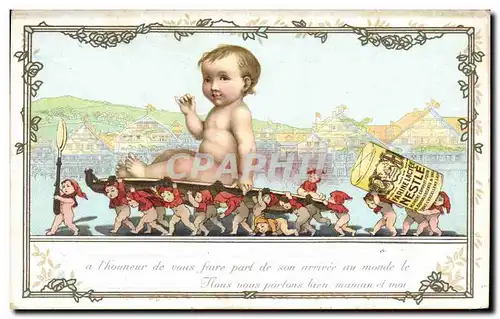 Cartes postales A l&#39hhonneur de Vous faire part de Son arrive au monde le Tlous nous Portons been maman man E