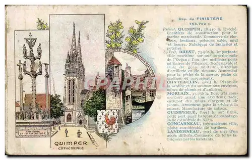 Cartes postales Quimper Cathedrale