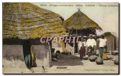 Cartes postales Afrique Occidentale Sengal Dakar Village indigene
