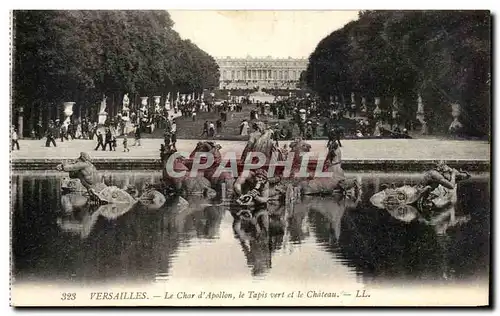 Cartes postales Versailles Le Char d&#39Apollon le Tapis vert et le Chateau