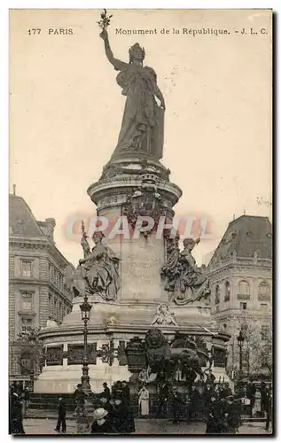 Ansichtskarte AK Paris Monument de la Republique Lion