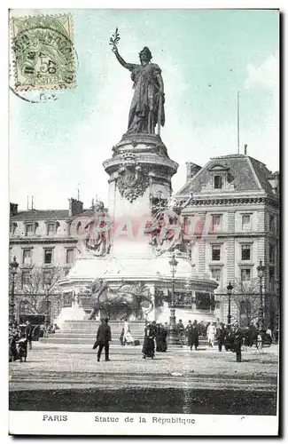 Ansichtskarte AK Paris Statue de la Republique Lion