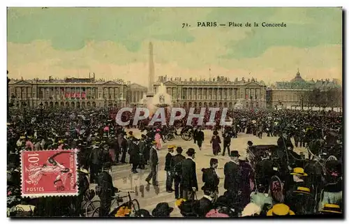 Ansichtskarte AK Paris Place de la Concorde (carte toilee)