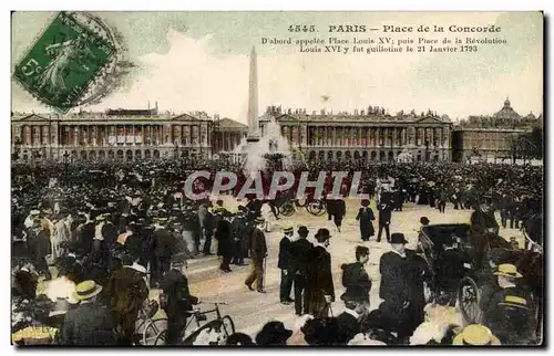 Cartes postales Paris Place de la Concorde D'abord