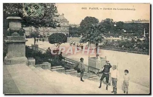 Ansichtskarte AK Paris Jardin du Luxembourg Enfants Bateau sous le bras