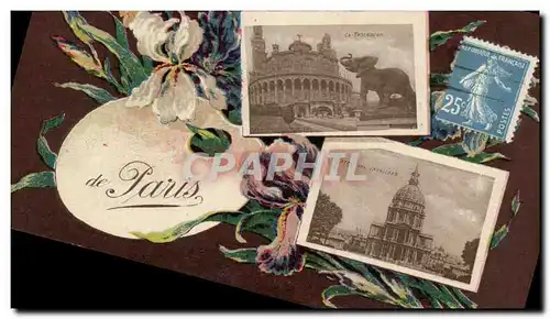 Cartes postales Bonjour De Paris Invalides Elephant Trocadero