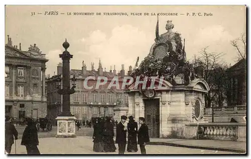 Cartes postales Paris Le Monument De Strasbourg Place De la Concorde