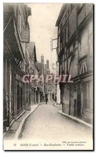 Cartes postales Gien Rue Gambetta Vieille Maison