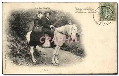 Cartes postales En Auvergne Sus lo coha poulinteiro Un dobopt e l&#39antro dorries Folklore Chevla Horse Costume