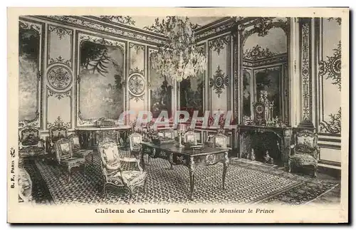 Ansichtskarte AK Chateau de Chantilly Chambre de Monsieur le Prince