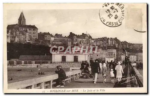 Cartes postales Boulogne Sur Mer La Jetee et la Ville