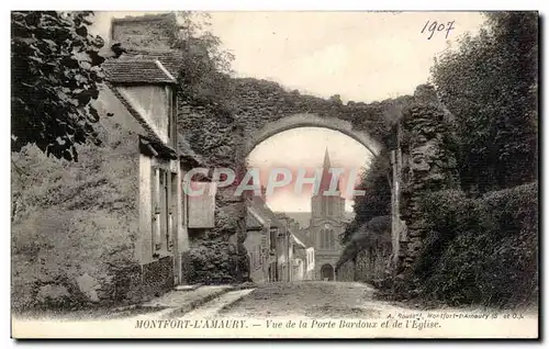 Ansichtskarte AK Montfort L&#39Amaury Vue De La Porte Bardoux Et De L&#39Eglise