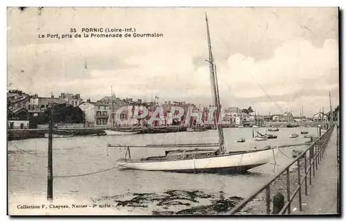 Cartes postales Pornic Le port pris De La Promenade De Gourmalon Bateau