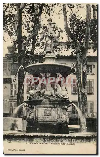 Cartes postales Carcassonne Foutaine Monumentale