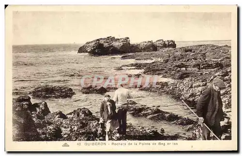 Ansichtskarte AK Quiberon Rochers De La Pointe De Beg Er Lan