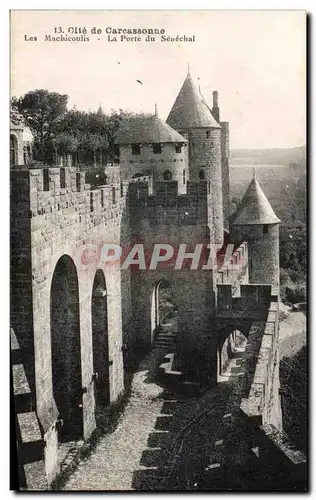 Cartes postales Cite de Caroassonne Les Machieoulis La Porte du Senechal