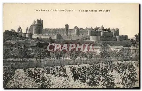 Ansichtskarte AK La Cite de Carcassonne Vue generale du Nord