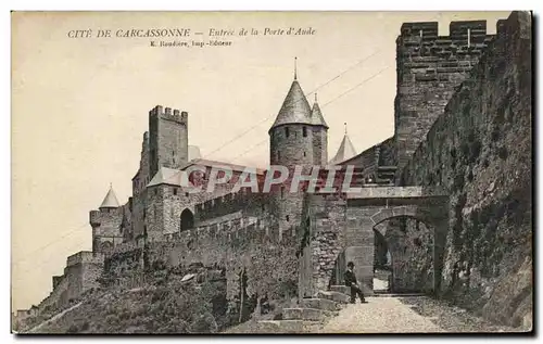Cartes postales Cite De Carcassonne Entree de la Porte d&#39Aude
