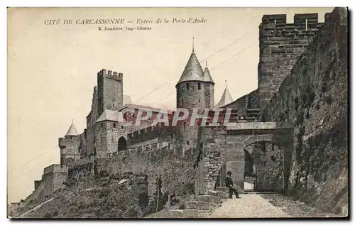 Cartes postales Cite De Carcassonne Entree de la Porte d'Aude